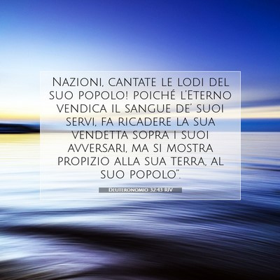 Deuteronomio 32:43 RIV Immagine del Versetto della Bibbia