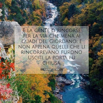 Giosué 2:7 RIV Immagine del Versetto della Bibbia