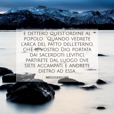Giosué 3:3 Versetto della Bibbia Spiegato