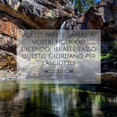 Giosué 4:22 Versetto della Bibbia Spiegato
