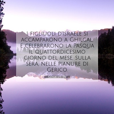 Giosué 5:10 RIV Immagine del Versetto della Bibbia