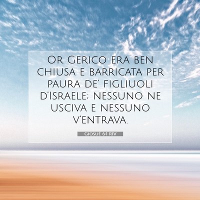 Giosué 6:1 RIV Immagine del Versetto della Bibbia