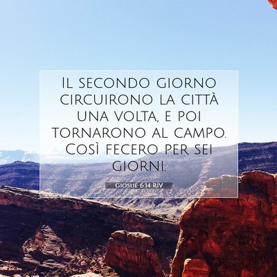 Giosué 6:14 Versetto della Bibbia Spiegato