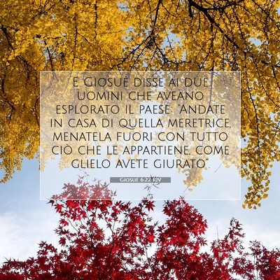 Giosué 6:22 RIV Immagine del Versetto della Bibbia