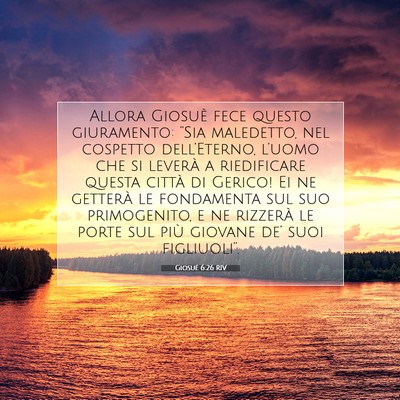 Giosué 6:26 Versetto della Bibbia Spiegato
