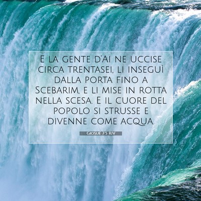 Giosué 7:5 RIV Immagine del Versetto della Bibbia