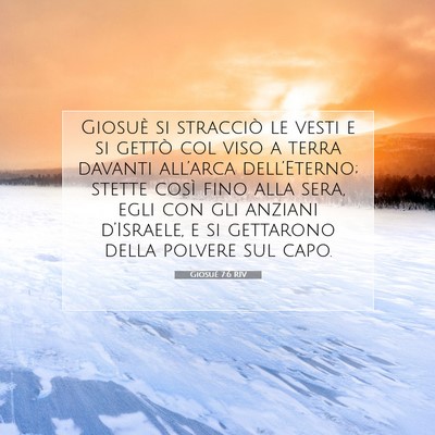 Giosué 7:6 RIV Immagine del Versetto della Bibbia