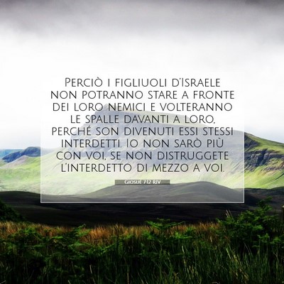 Giosué 7:12 RIV Immagine del Versetto della Bibbia