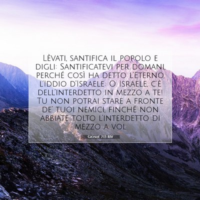 Giosué 7:13 RIV Immagine del Versetto della Bibbia