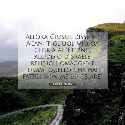Giosué 7:19 RIV Immagine del Versetto della Bibbia