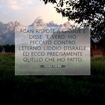 Giosué 7:20 RIV Immagine del Versetto della Bibbia