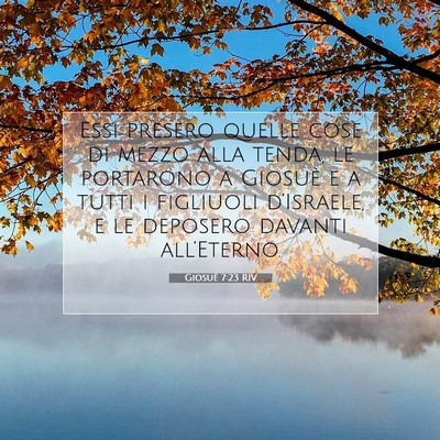 Giosué 7:23 Versetto della Bibbia Spiegato