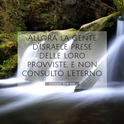 Giosué 9:14 Versetto della Bibbia Spiegato