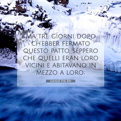 Giosué 9:16 Versetto della Bibbia Spiegato