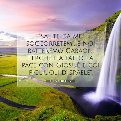 Giosué 10:4 Versetto della Bibbia Spiegato