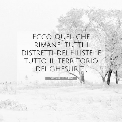 Giosué 13:2 Versetto della Bibbia Spiegato