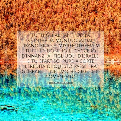 Giosué 13:6 Versetto della Bibbia Spiegato