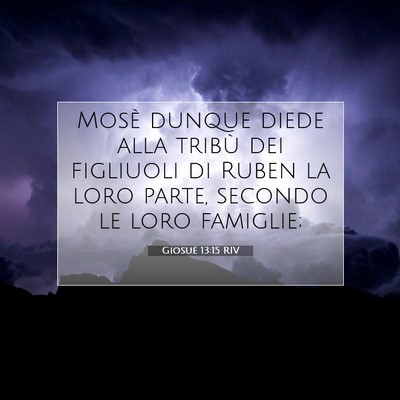 Giosué 13:15 Versetto della Bibbia Spiegato