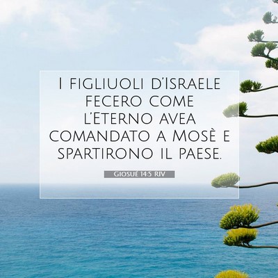 Giosué 14:5 Versetto della Bibbia Spiegato
