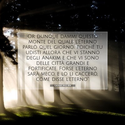Giosué 14:12 Versetto della Bibbia Spiegato