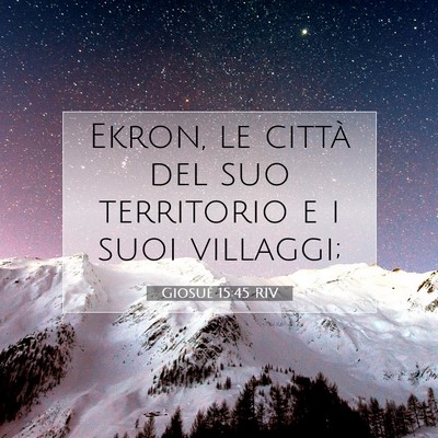 Giosué 15:45 Versetto della Bibbia Spiegato