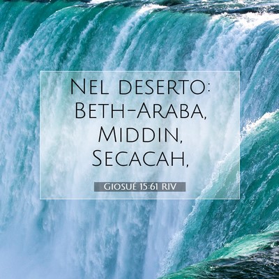 Giosué 15:61 RIV Immagine del Versetto della Bibbia