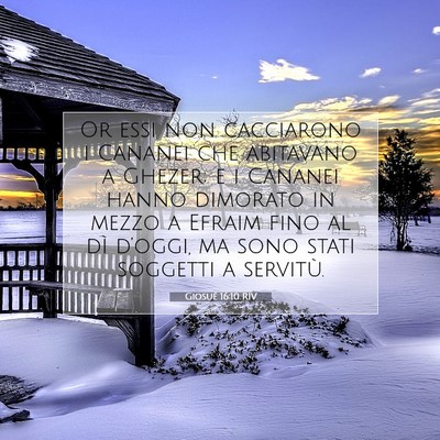 Giosué 16:10 Versetto della Bibbia Spiegato