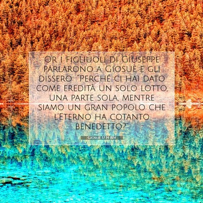 Giosué 17:14 RIV Immagine del Versetto della Bibbia