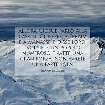 Giosué 17:17 Versetto della Bibbia Spiegato