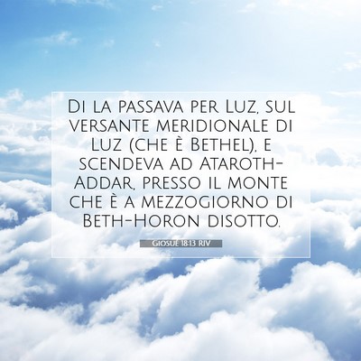 Giosué 18:13 Versetto della Bibbia Spiegato