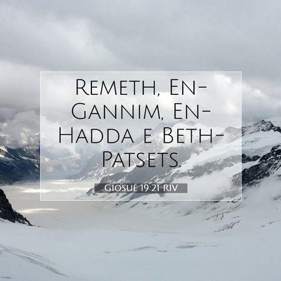 Giosué 19:21 Versetto della Bibbia Spiegato
