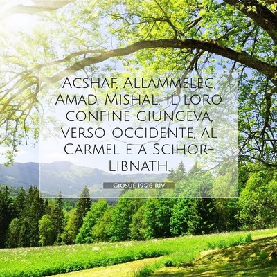 Giosué 19:26 Versetto della Bibbia Spiegato