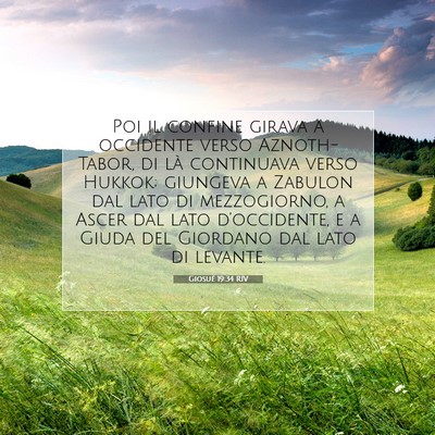 Giosué 19:34 Versetto della Bibbia Spiegato
