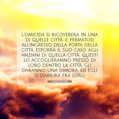 Giosué 20:4 Versetto della Bibbia Spiegato