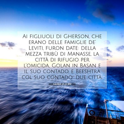 Giosué 21:27 Versetto della Bibbia Spiegato