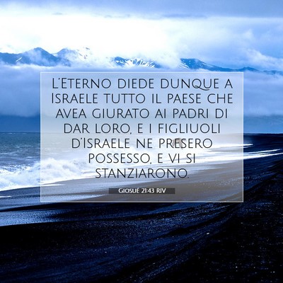 Giosué 21:43 Versetto della Bibbia Spiegato