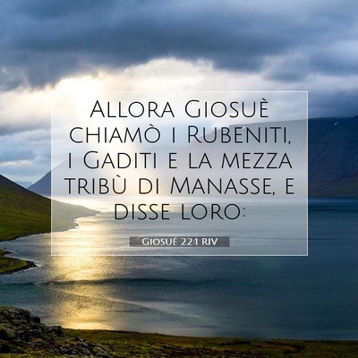 Giosué 22:1 RIV Immagine del Versetto della Bibbia