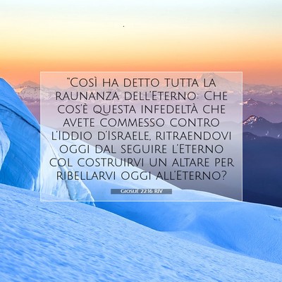 Giosué 22:16 RIV Immagine del Versetto della Bibbia