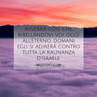 Giosué 22:18 RIV Immagine del Versetto della Bibbia
