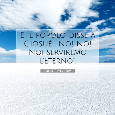 Giosué 24:21 Versetto della Bibbia Spiegato