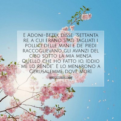 Giudici 1:7 Versetto della Bibbia Spiegato