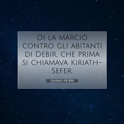 Giudici 1:11 Versetto della Bibbia Spiegato