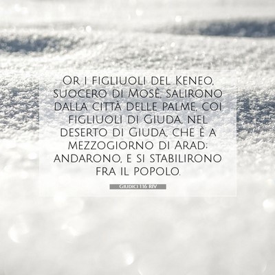 Giudici 1:16 Versetto della Bibbia Spiegato