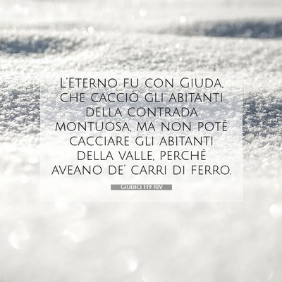 Giudici 1:19 Versetto della Bibbia Spiegato