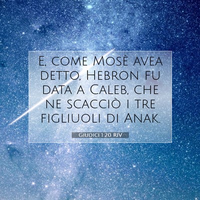 Giudici 1:20 Versetto della Bibbia Spiegato