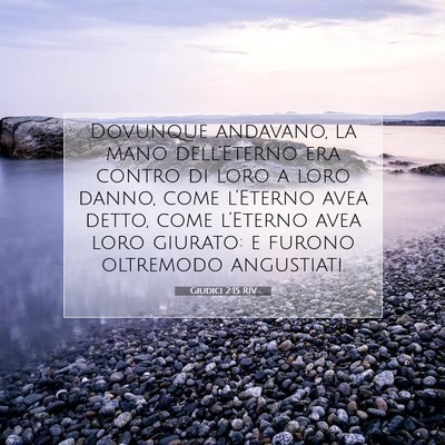 Giudici 2:15 RIV Immagine del Versetto della Bibbia