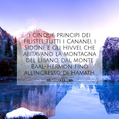 Giudici 3:3 RIV Immagine del Versetto della Bibbia