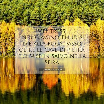 Giudici 3:26 Versetto della Bibbia Spiegato