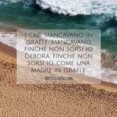 Giudici 5:7 Versetto della Bibbia Spiegato