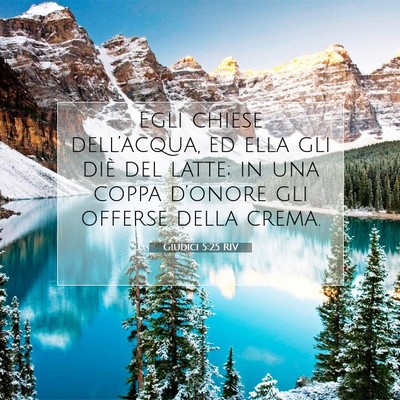 Giudici 5:25 Versetto della Bibbia Spiegato